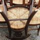 6 chaises paillées empire