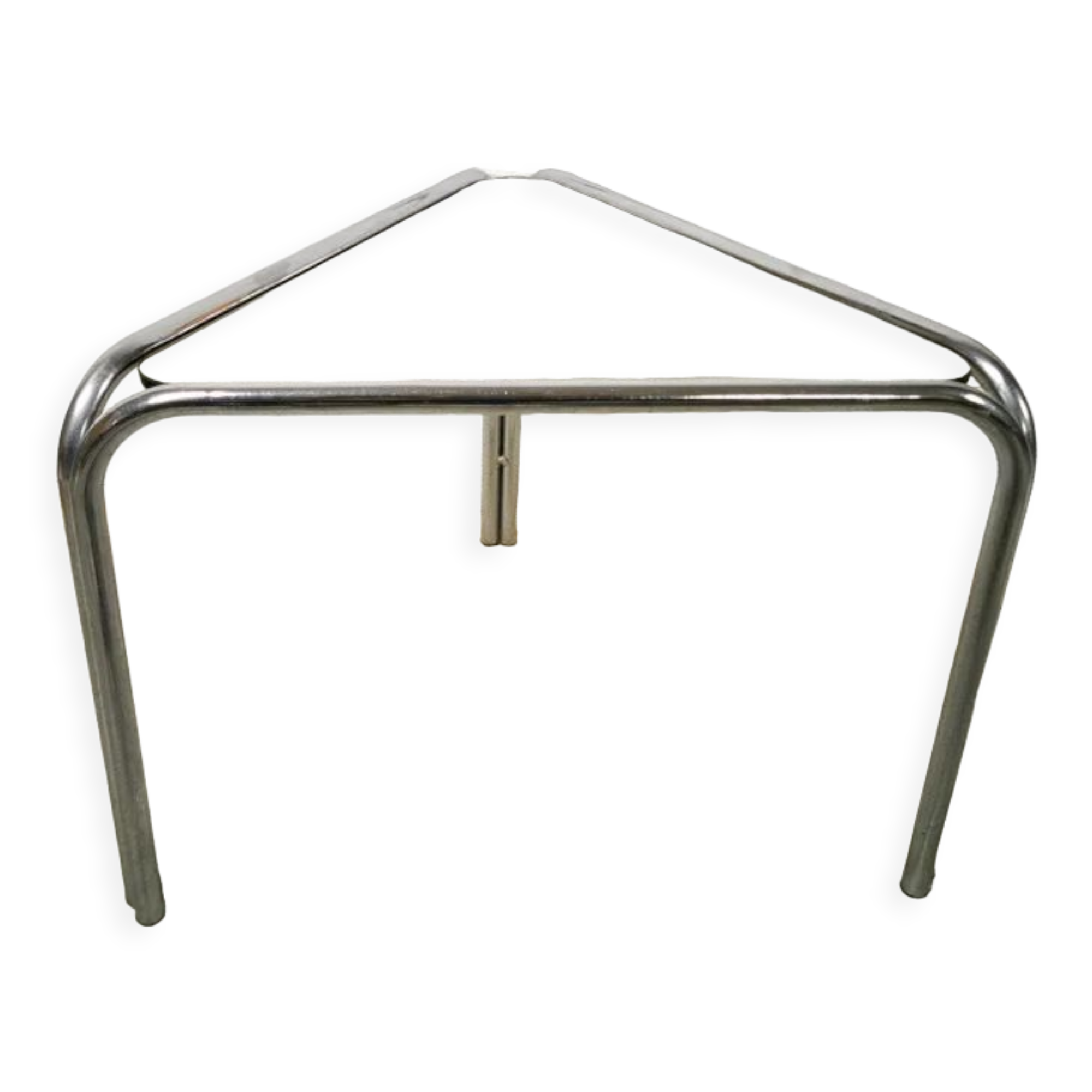 Vintage side table in metal and smoked glass