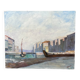 Oil on canvas "a small quiet port" 1980s