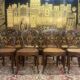 Set of 8 Louis Philippe cane chairs - caned in oak