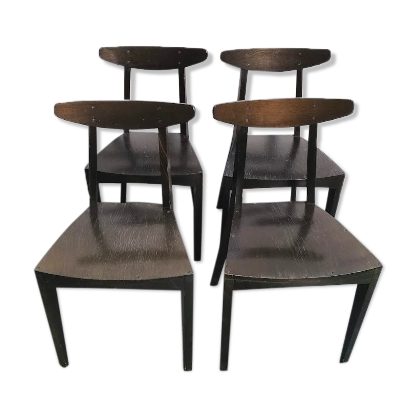 Set of vintage wooden chairs