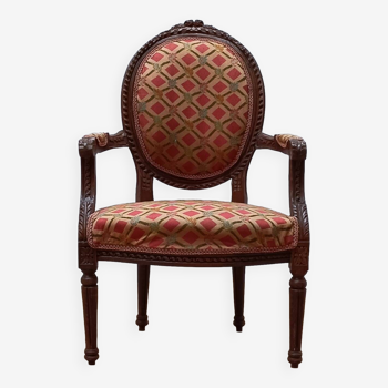 Fauteuil médaillon vintage