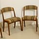 Paire de  chaises gondole Baumann année 60 restaurées.