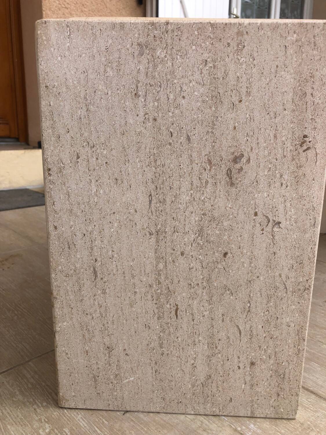 Vintage water drop travertine coffee table