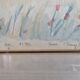 Tableau - Aquarelle paysage avec coquelicots - Vue d'Irancy (Yonne)