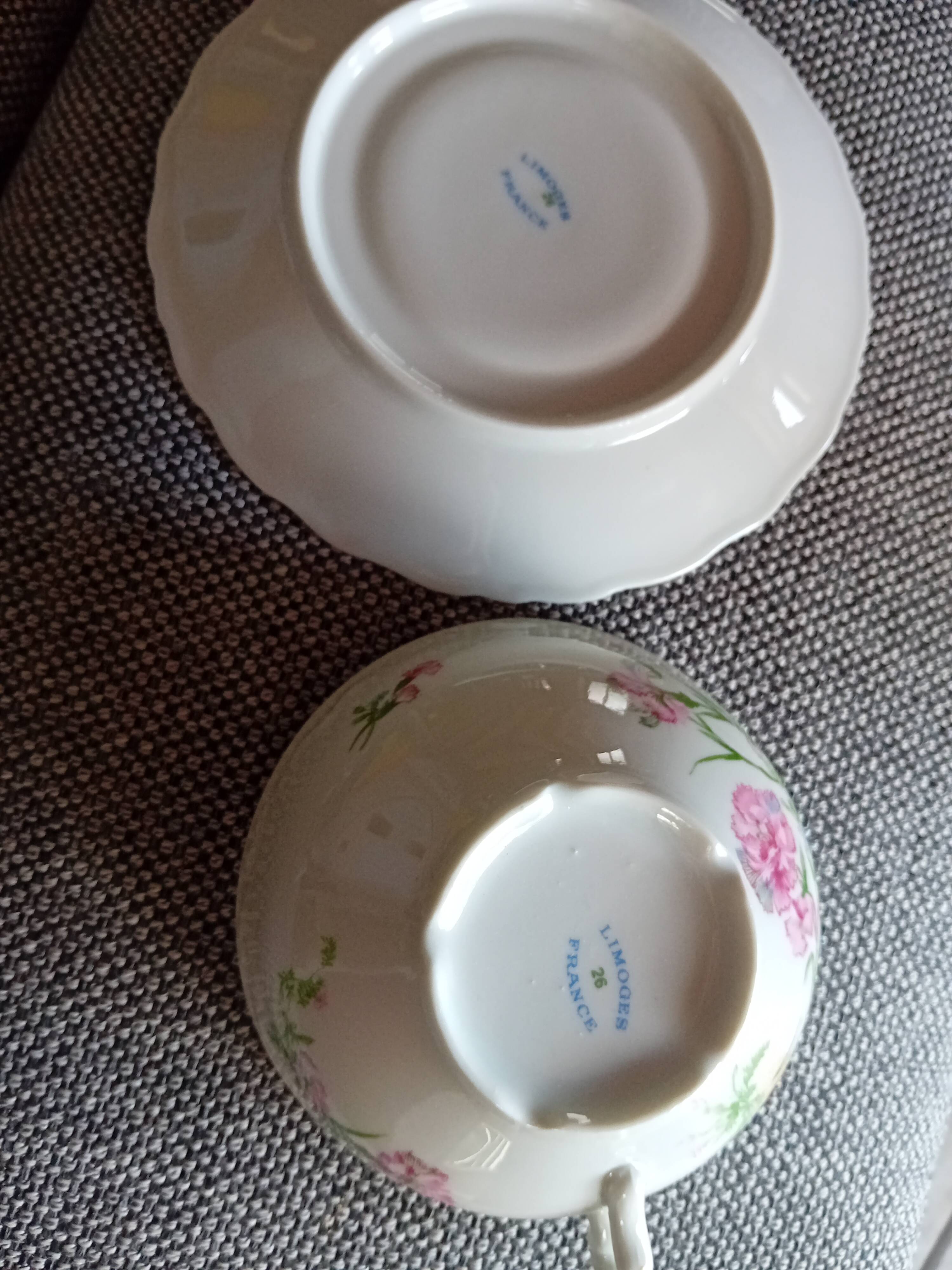 Cup and saucer set Limoges
