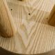 Vintage Swedish Ash Wooden Low Tripod Stool by Ingvar Hildingsson, 1970s