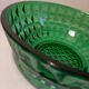Green glass salad bowl
