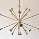 Sputnik brass chandelier 24 lights white color