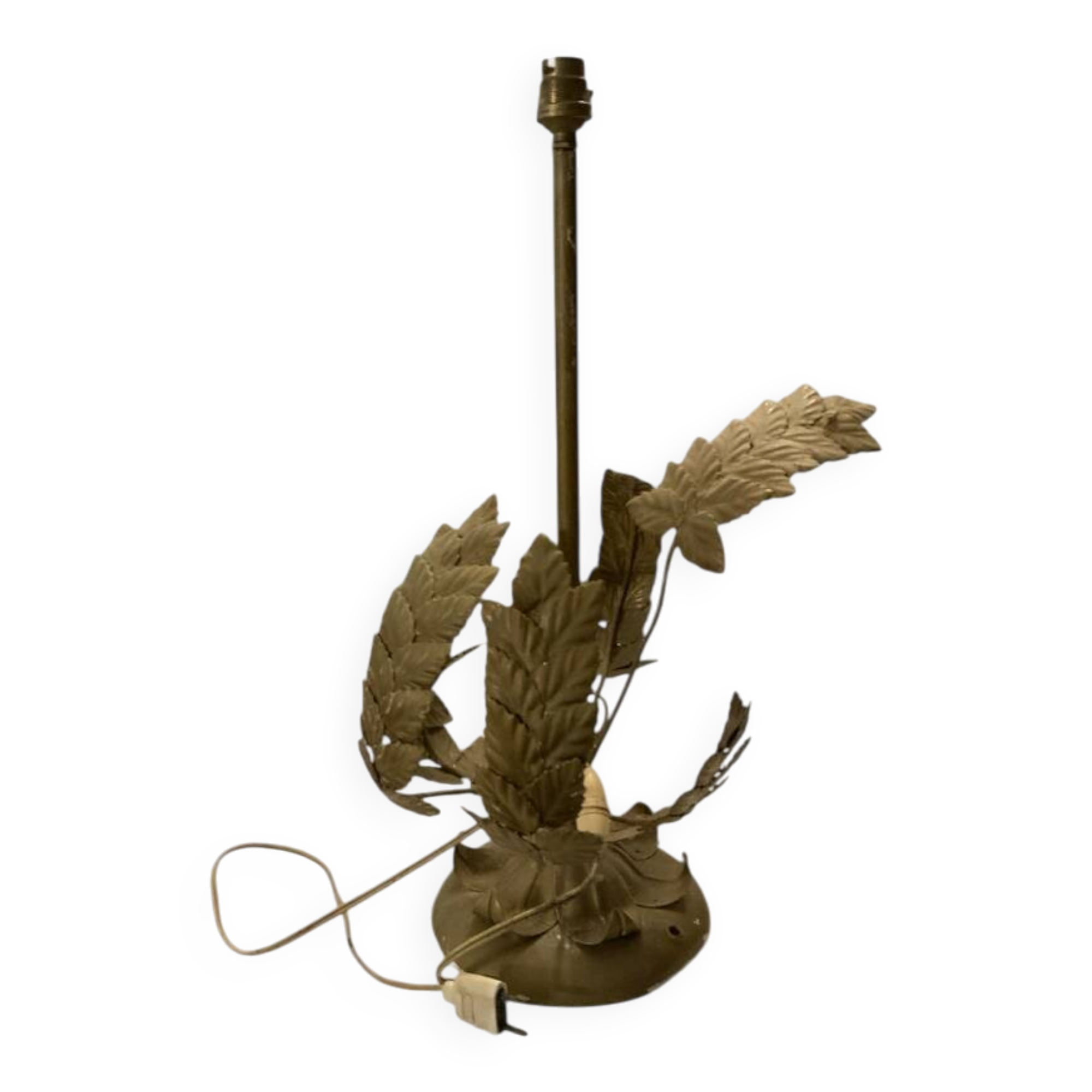 Vintage lamp base in the style of Charles Schneider – plant decoration in metal