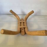 Wall-mounted bamboo coat rack