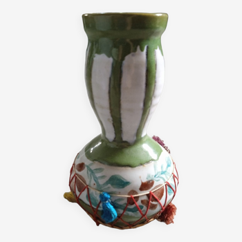 Vase ethnique pompons