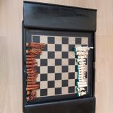 Chess game of the years with black lacquer and ivory board