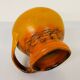 Ceramic art deco vase orange and ocher