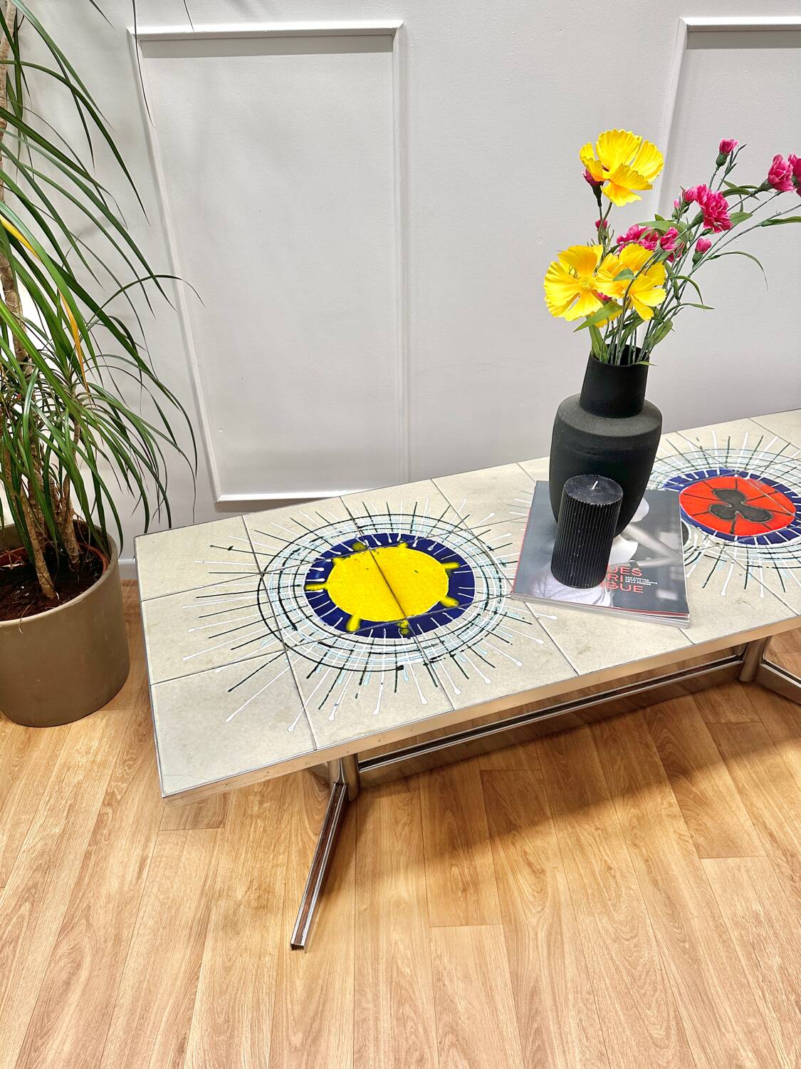 Colorful ceramic coffee table