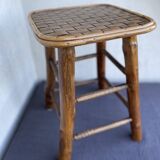 Chestnut and bamboo stool