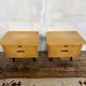🌟 Vintage 1960s bedside tables – 1 drawer & 1 hinged door 🌟