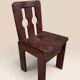 Set of five brutalist chairs in solid pine.