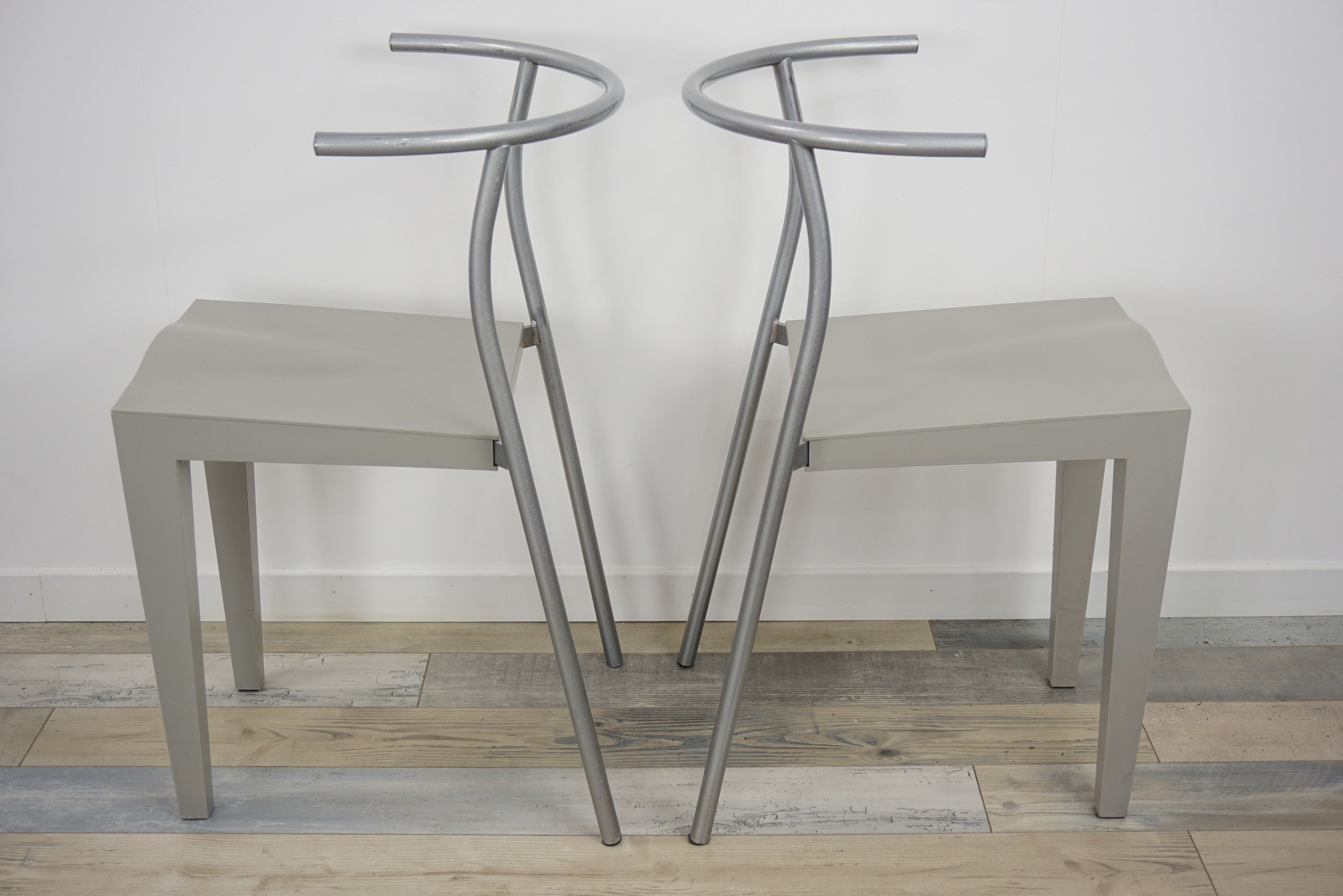 Lot de 4 chaises Dr Glob Design par Philippe Starck pour Kartell