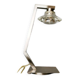 Chromed metal halogen dimmer desk lamp