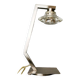 Chromed metal halogen dimmer desk lamp
