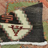 Red Blue Geometric Kilim Rug 112x207Cm SK 35319