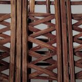 Handcrafted rattan and palm armchair, circa 1950