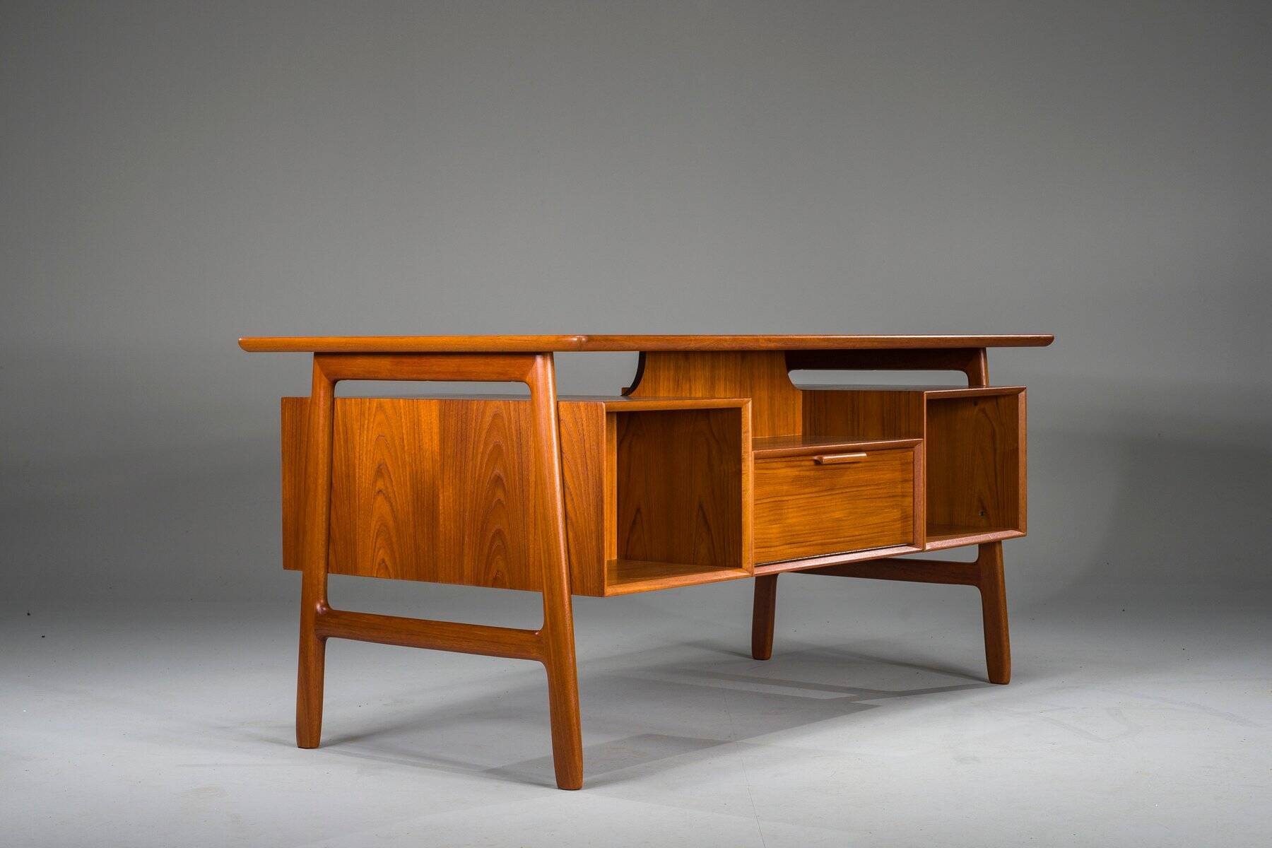 Model 75 Teak Desk from Omann Jun Møbelfabrik, 1960s