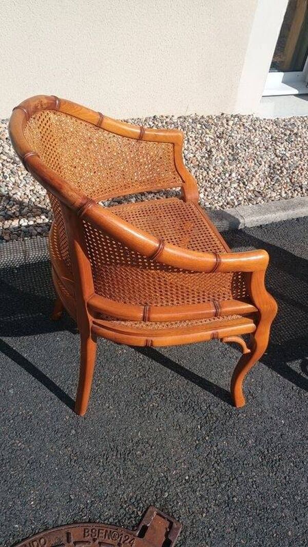 Paire de Fauteuils Canés Rétro – Style Bambou / Vintage Chic retro signé Grange