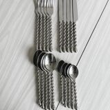 Set of 20 vintage twisted metal cutlery