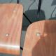 Lot de 4 chaises pieds compas de type scolaire