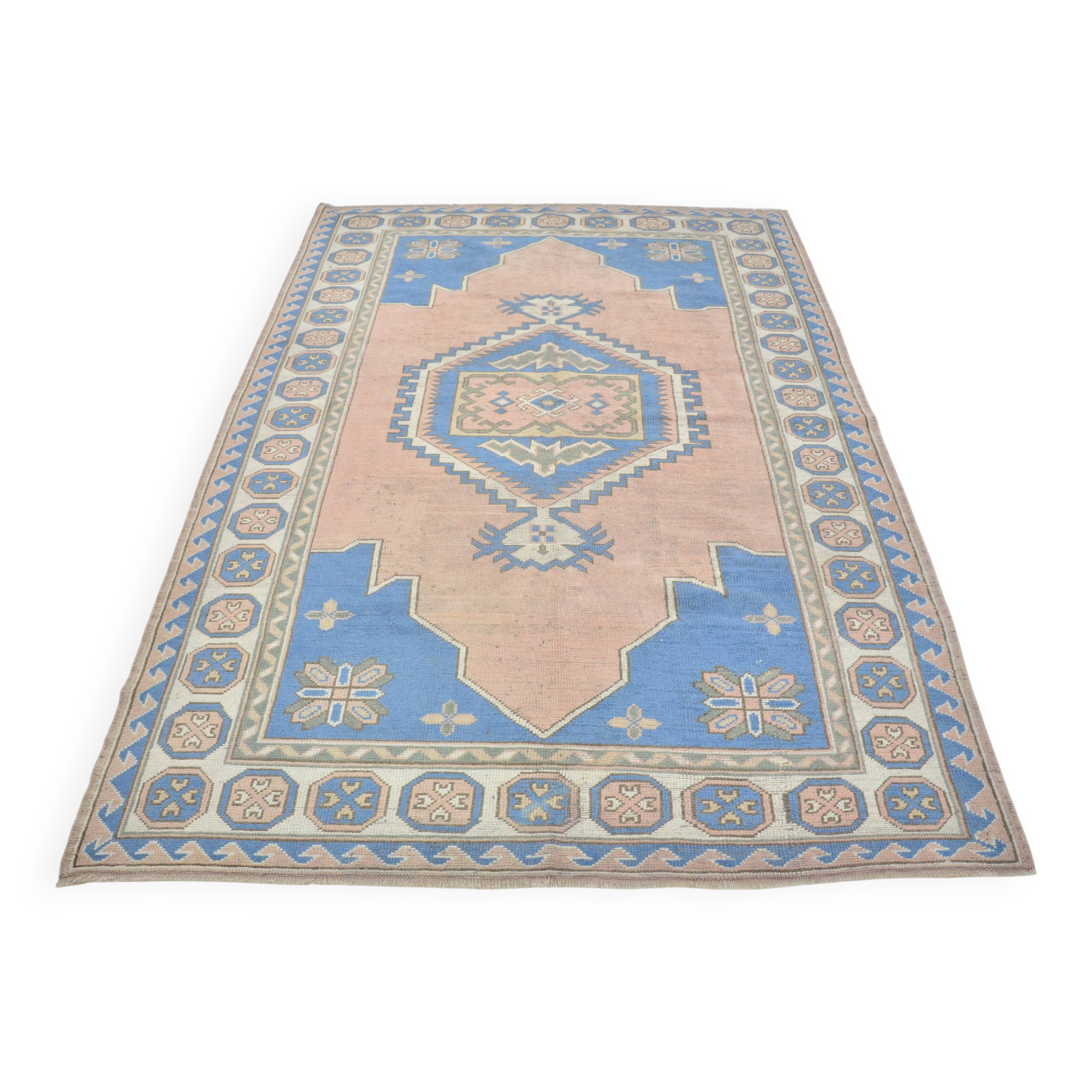 Vintage handmade floral rug sku3431