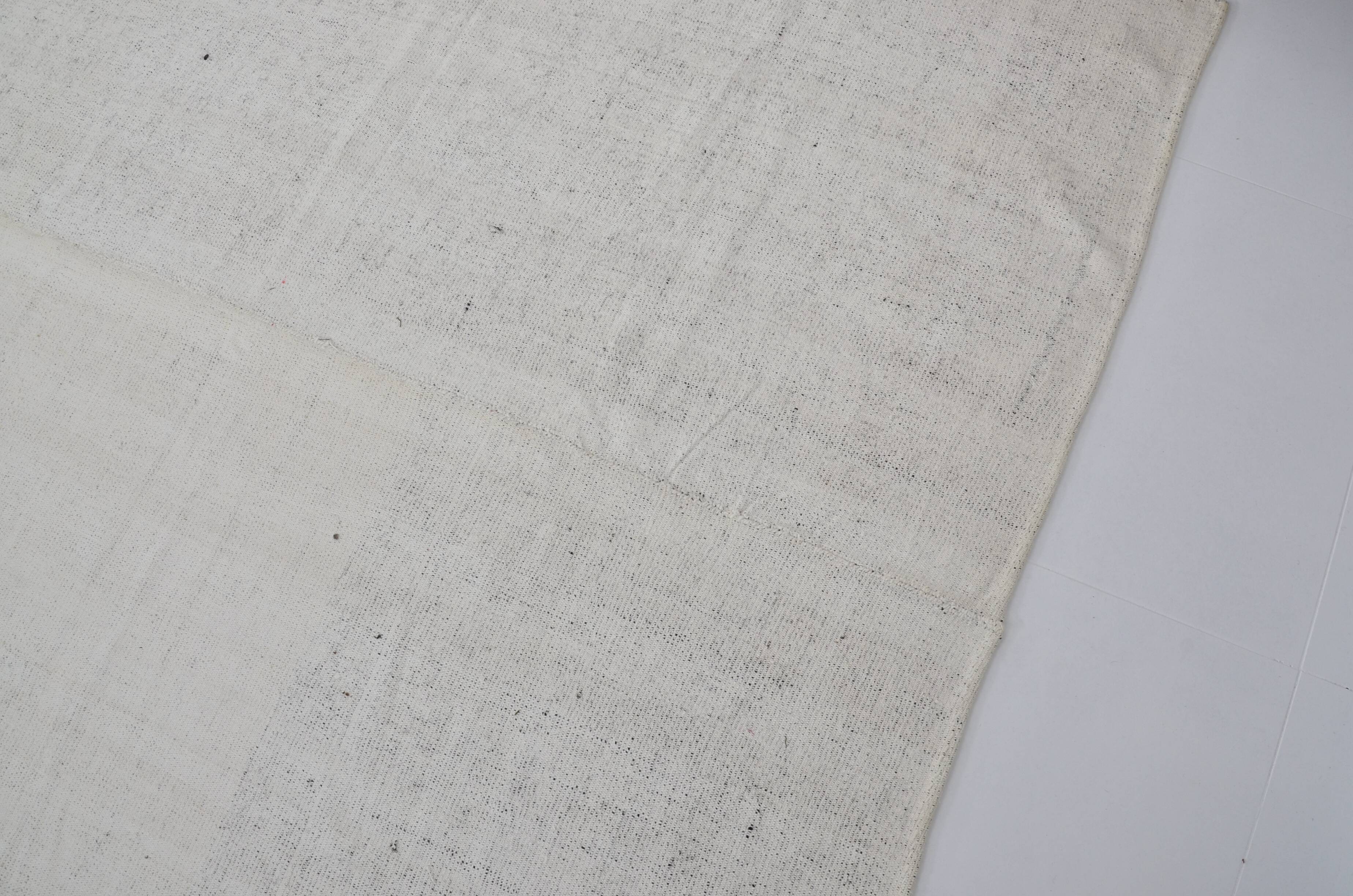 White Handwoven Vintage  Kilim Rug sku 3080