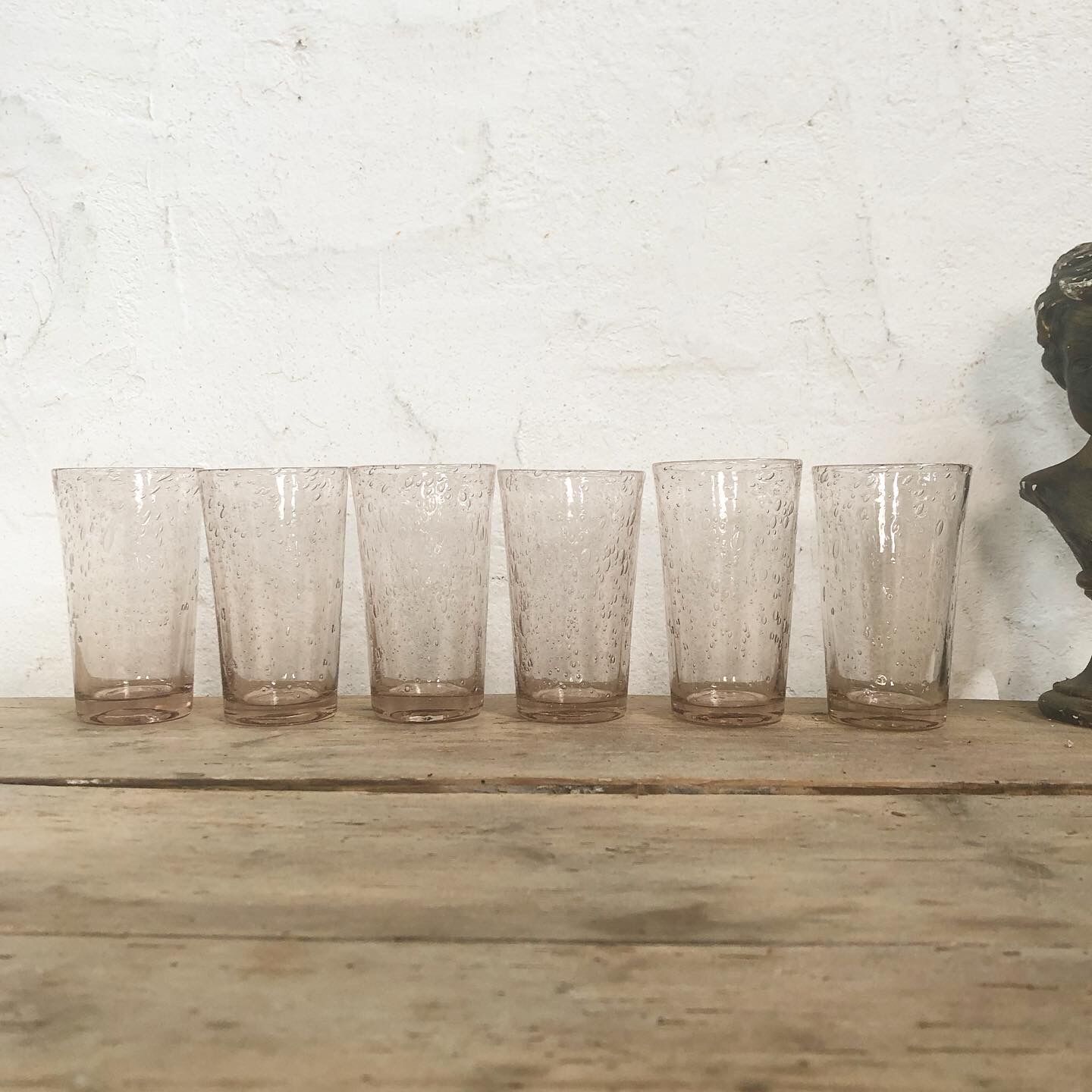Set of 6 glasses cups of Biot