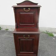 English mahogany bedside table