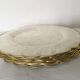 Assiettes nacre et laiton