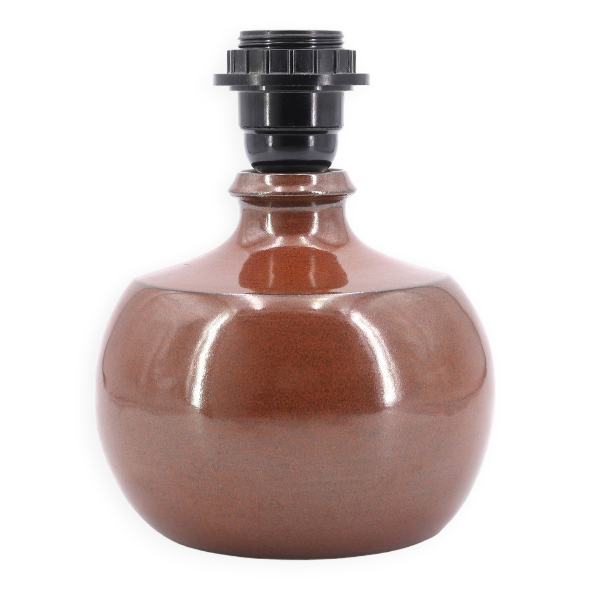 Burgundy brown ceramic lamp Sncf Mardandises