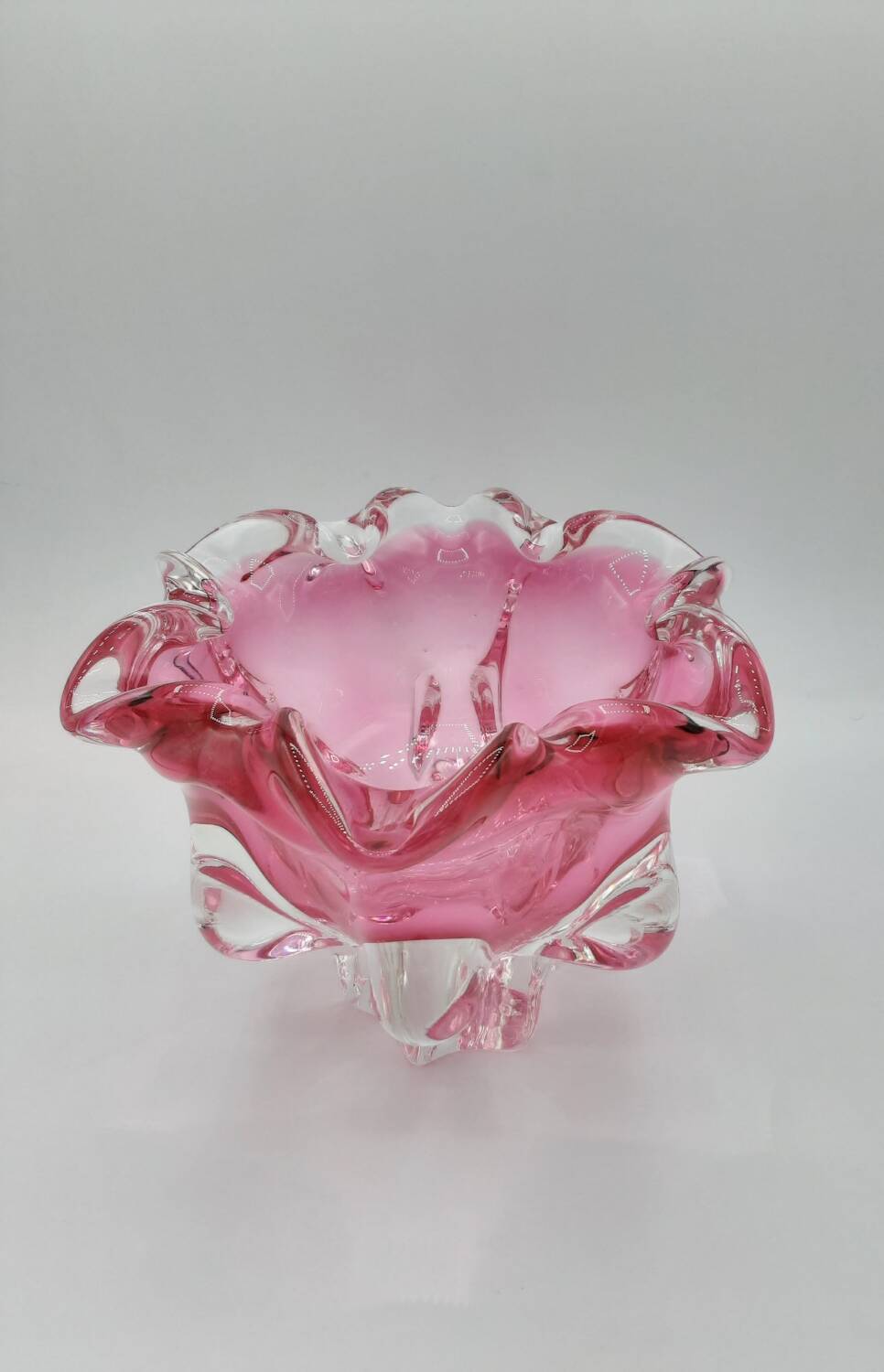 Art glass bowl from the 1960s, by Joseph Hospadka - Chribska Glassworks
