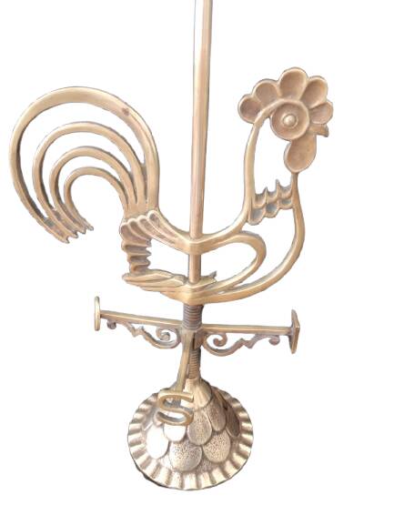 Max Le Verrier rooster candle holder