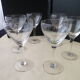 Set of 6 vintage wine glasses in ground glass décor