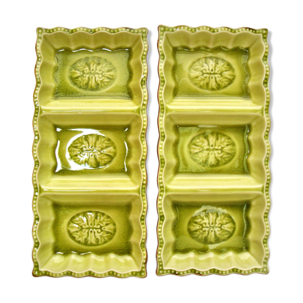 Lot 2 plateaux de service en céramique — Beyit