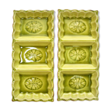 Set of two ceramic serving trays