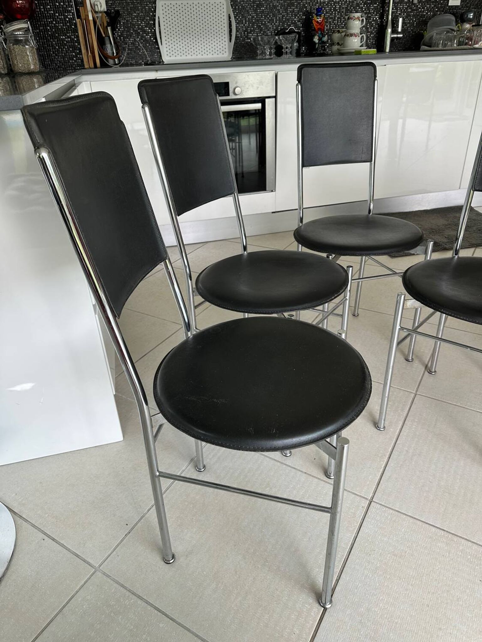4 chairs signed calligaris