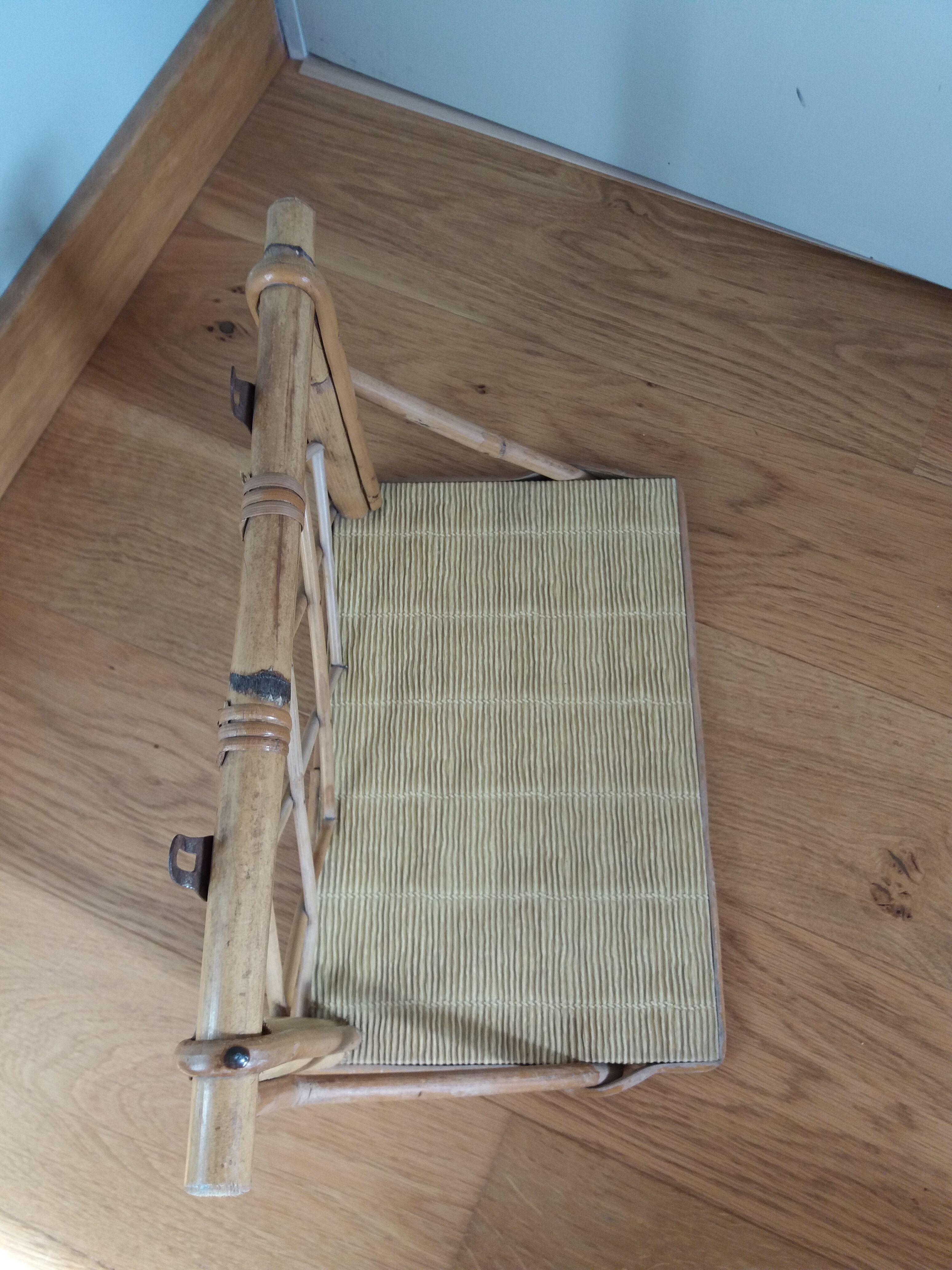 Rattan wicker wall shelf