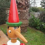 Vintage wooden Pinocchio, 1.87m tall, very rare piece.