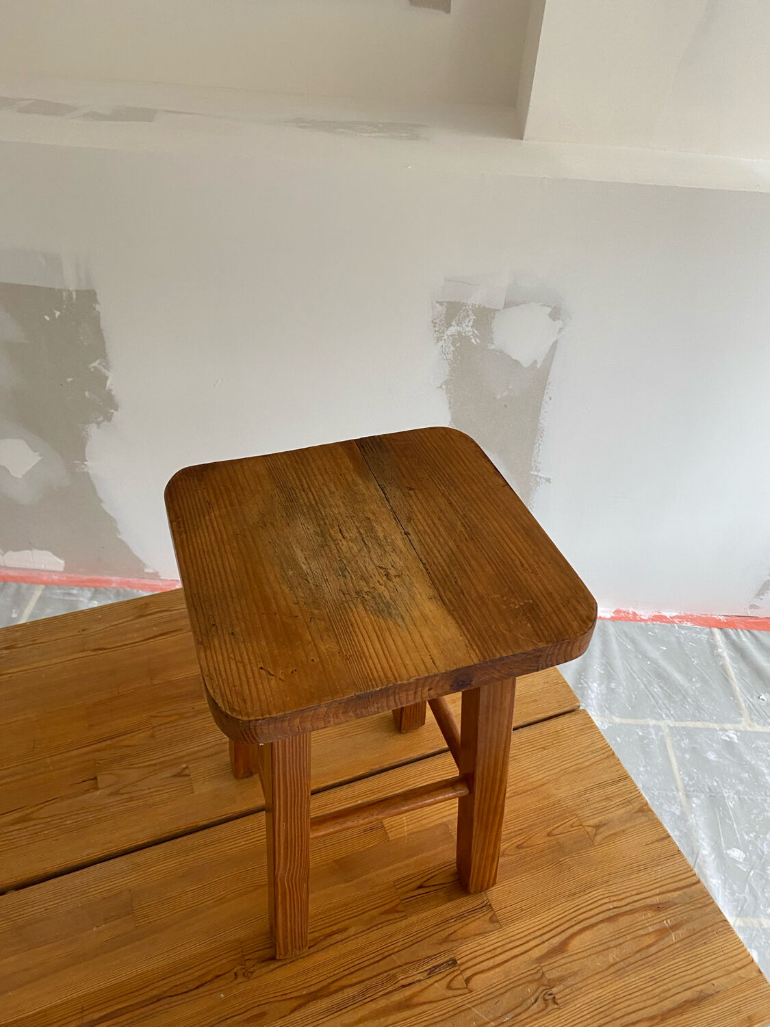 Vintage pine stool