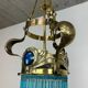 Brass Jugendstil chandelier by Koloman Moser