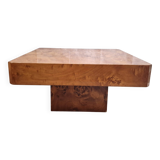 table basse carrée en loupe d'orme