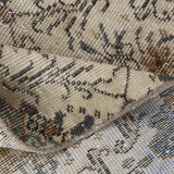 Dark gray & beige vintage rug, 206x102 cm