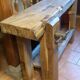 Antique Burgundian workbench in light oak